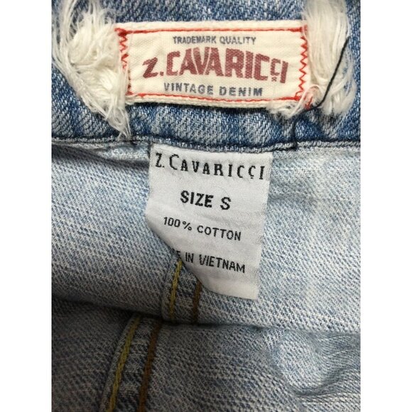 Z.Cavaricci Women Vintage Denim Jacket Collared Long Sleeve Blue Size Small - Picture 6 of 7